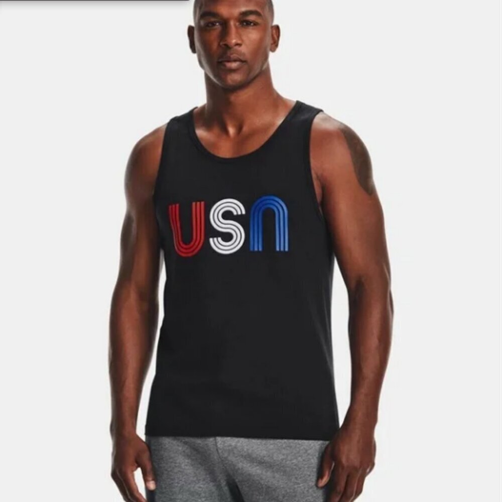 Men's Under Armour Team USA Black Gym Tank